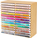 Bamboo Marker Organizer 28 Compartments - Large Desk Storage