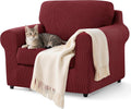 Stretch Sofa Slipcover Set Small Wine - 3-Piece Couch Cover