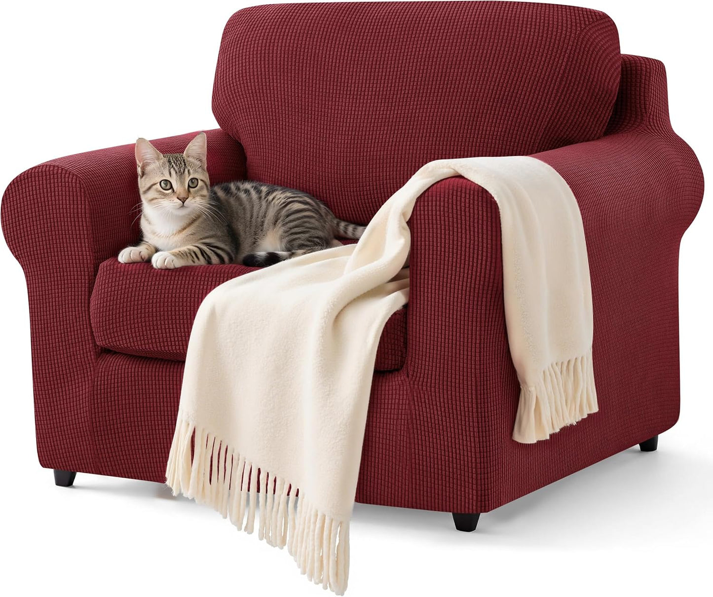 SUBRTEX 3 Pieces Stretch Sofa Slipcover Set for Oversize Sofa