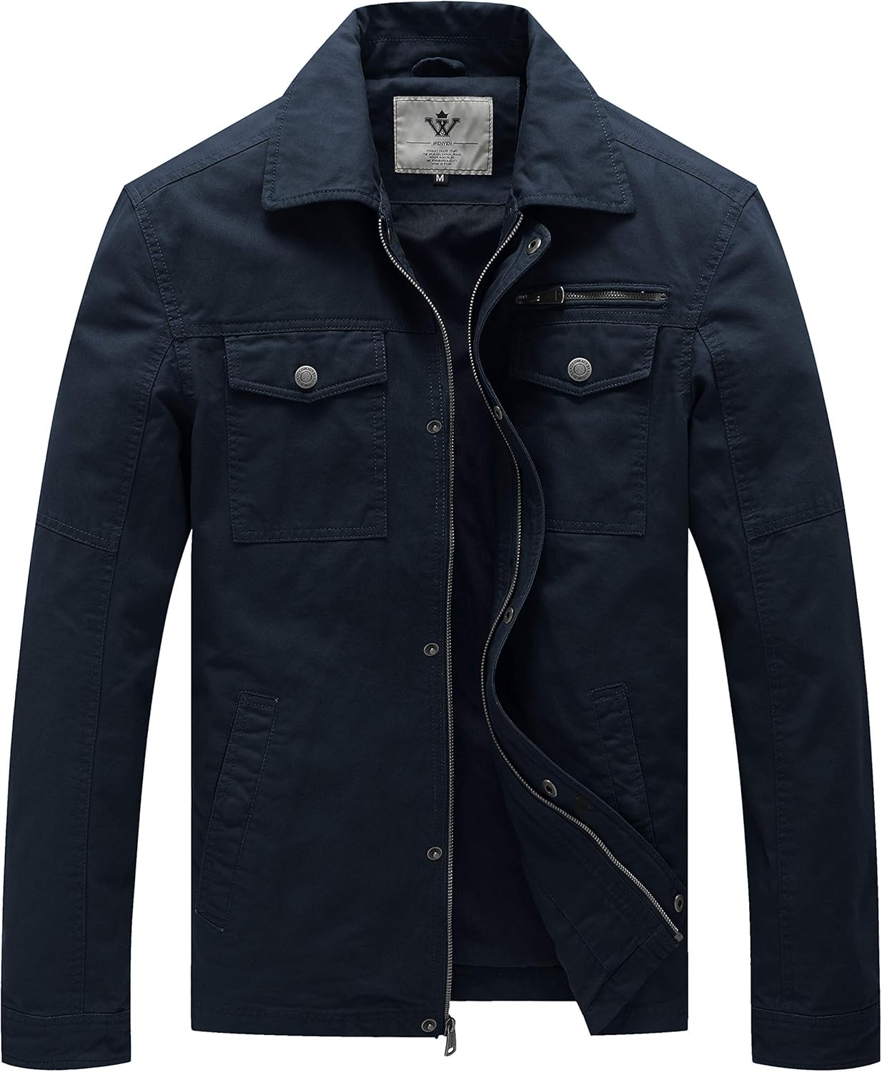 WenVen Men's Casual Canvas Cotton Military Lapel Jacket Review