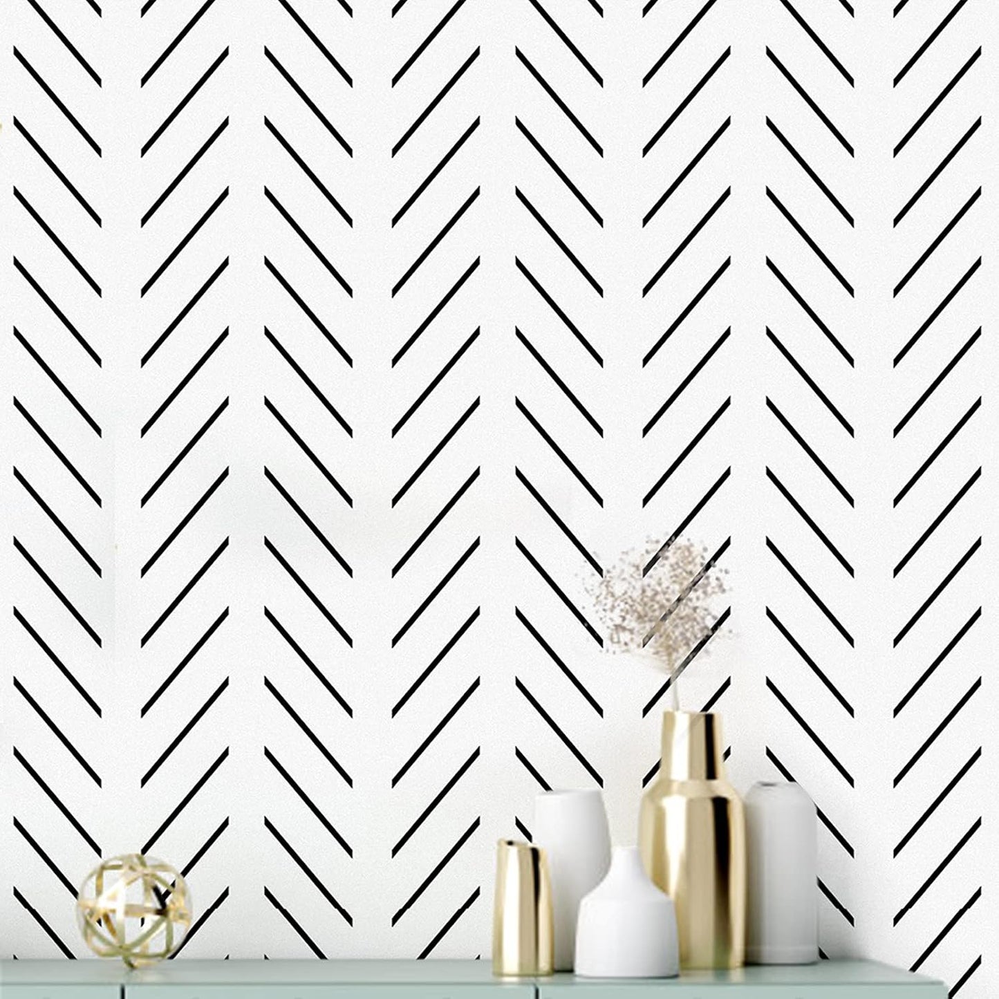 Erfoni Black and White Peel and Stick Wallpaper for Modern Decor