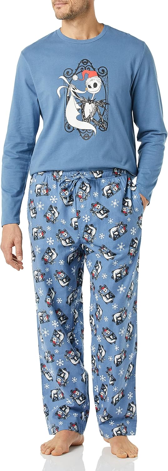 Cozy Flannel Pajama Sleep Sets for Men Featuring Disney Marvel