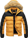 Pursky Men's Puffer Jacket Waterproof Winter Bubble Coat - Warm Heavy