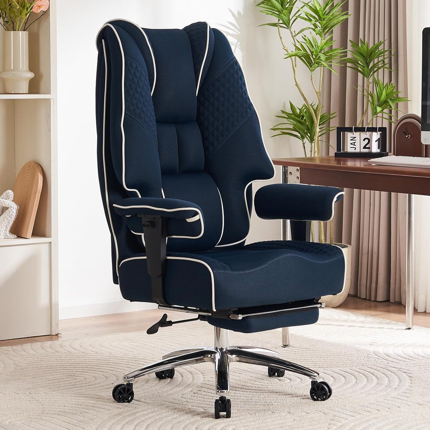 Big and Tall Office Chair 400lbs Wide Seat for Comfort