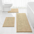 HOMEIDEAS 3 Pieces Bathroom Rugs Set - Ultra Soft Chenille Bath Mat