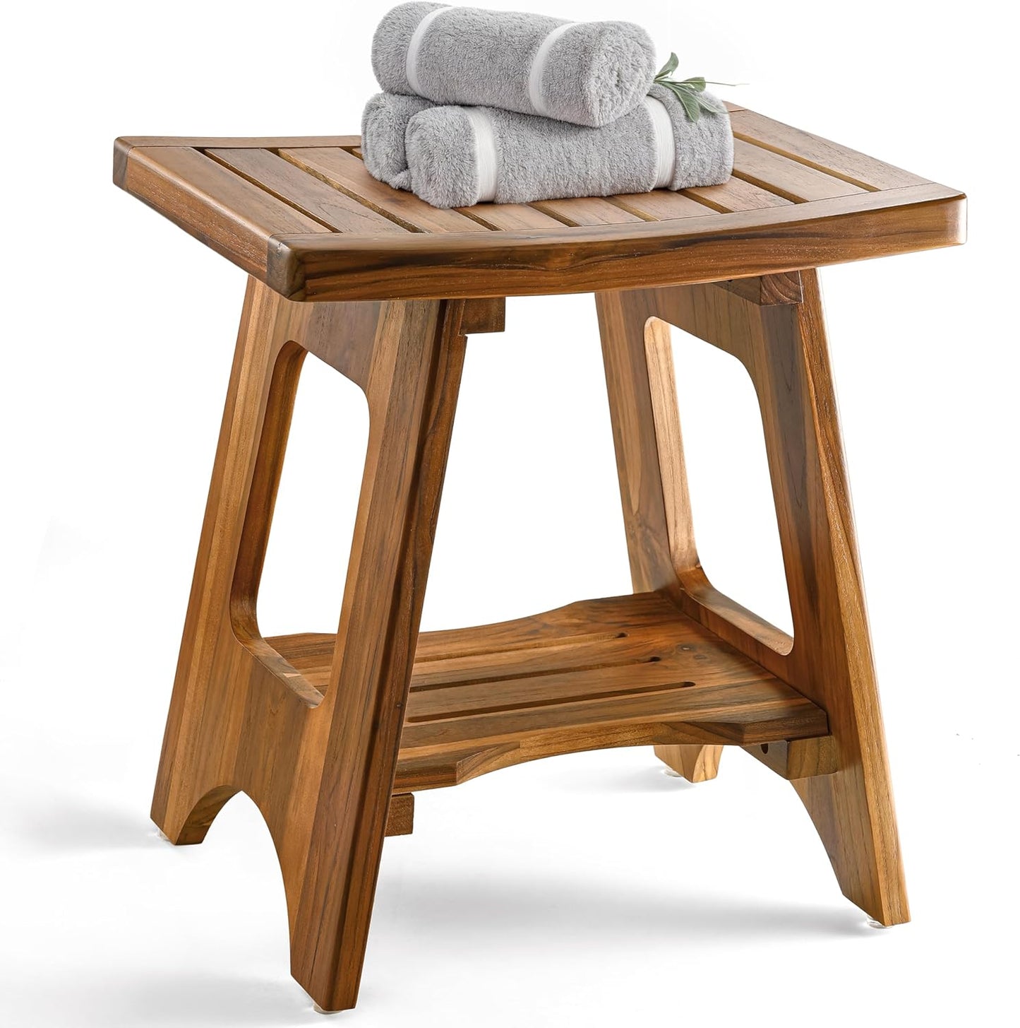 HOLANA Teak Shower Bench: Waterproof & Stylish!