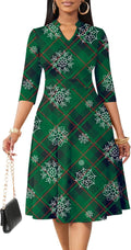 Casual Dresses for Women Semi Formal Fit and Flare Midi - Pocketed