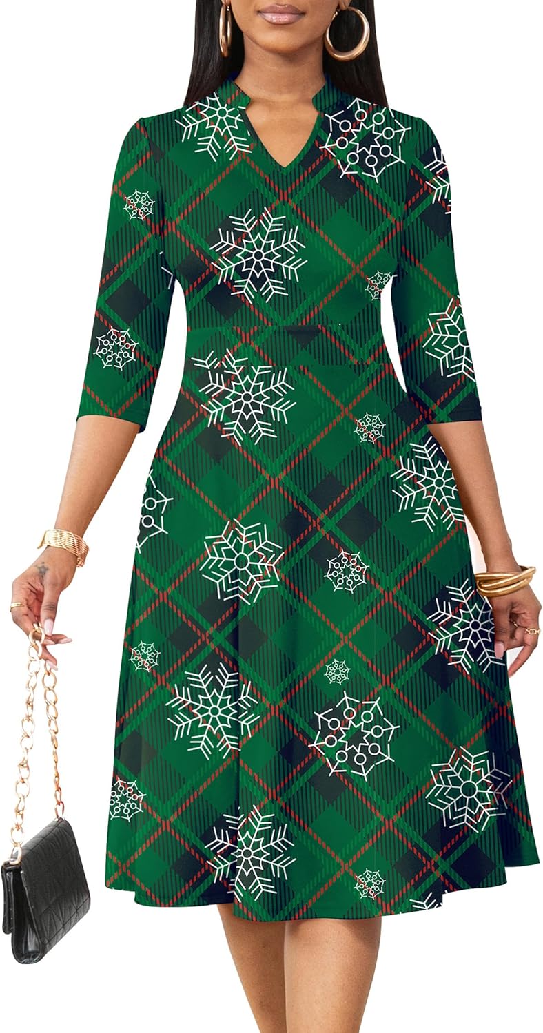Nmoder Casual Dresses for Women: Elegant Fit and Flare Style