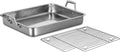 Stainless Steel 16.5-in Roasting Pan with Rack - Durable Oven Roaster