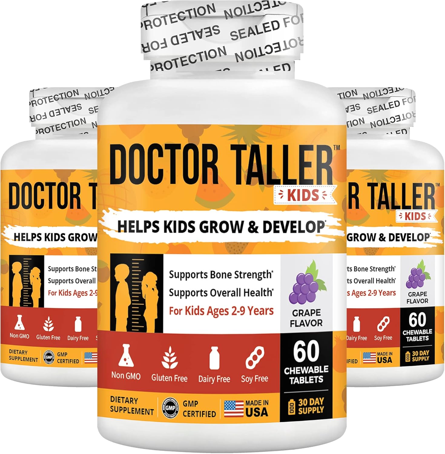 Doctor Taller Kids Multivitamins for Healthy Bone Growth