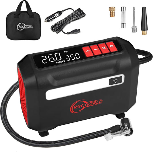 ROCGORLD R8 Portable Air Compressor - Fast Inflation Power!