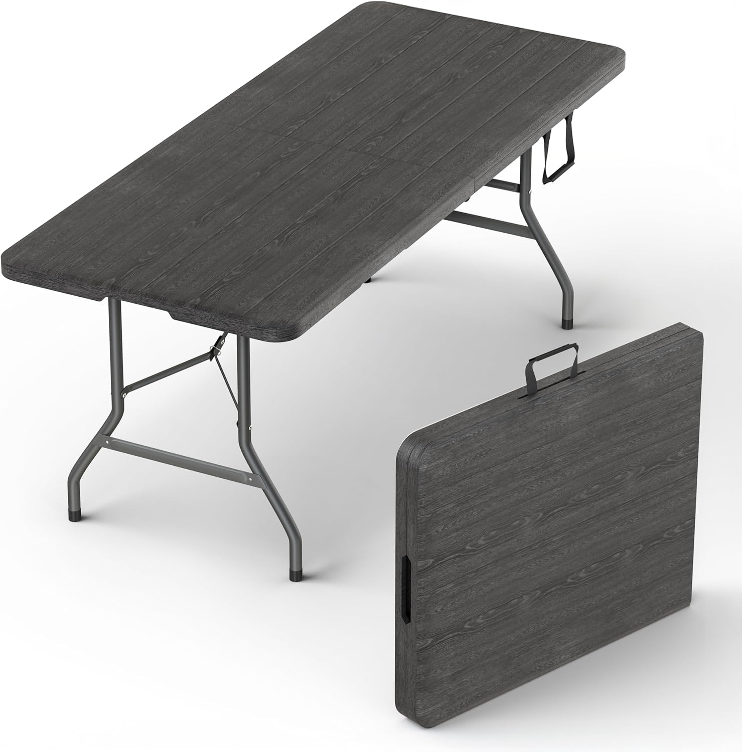 6 Feet Foldable Table with Built in Handle for Events & More