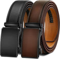 KEMISANT Men Belt 2 Pack Leather Ratchet Belt - Custom Fit