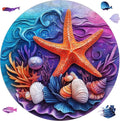 Delobil Wooden Puzzles for Adults - Shell Starfish Jigsaw Fun