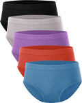 BAMBOO COOL Womens Underwear Moisture-Wicking Briefs - Soft 5-Pack low