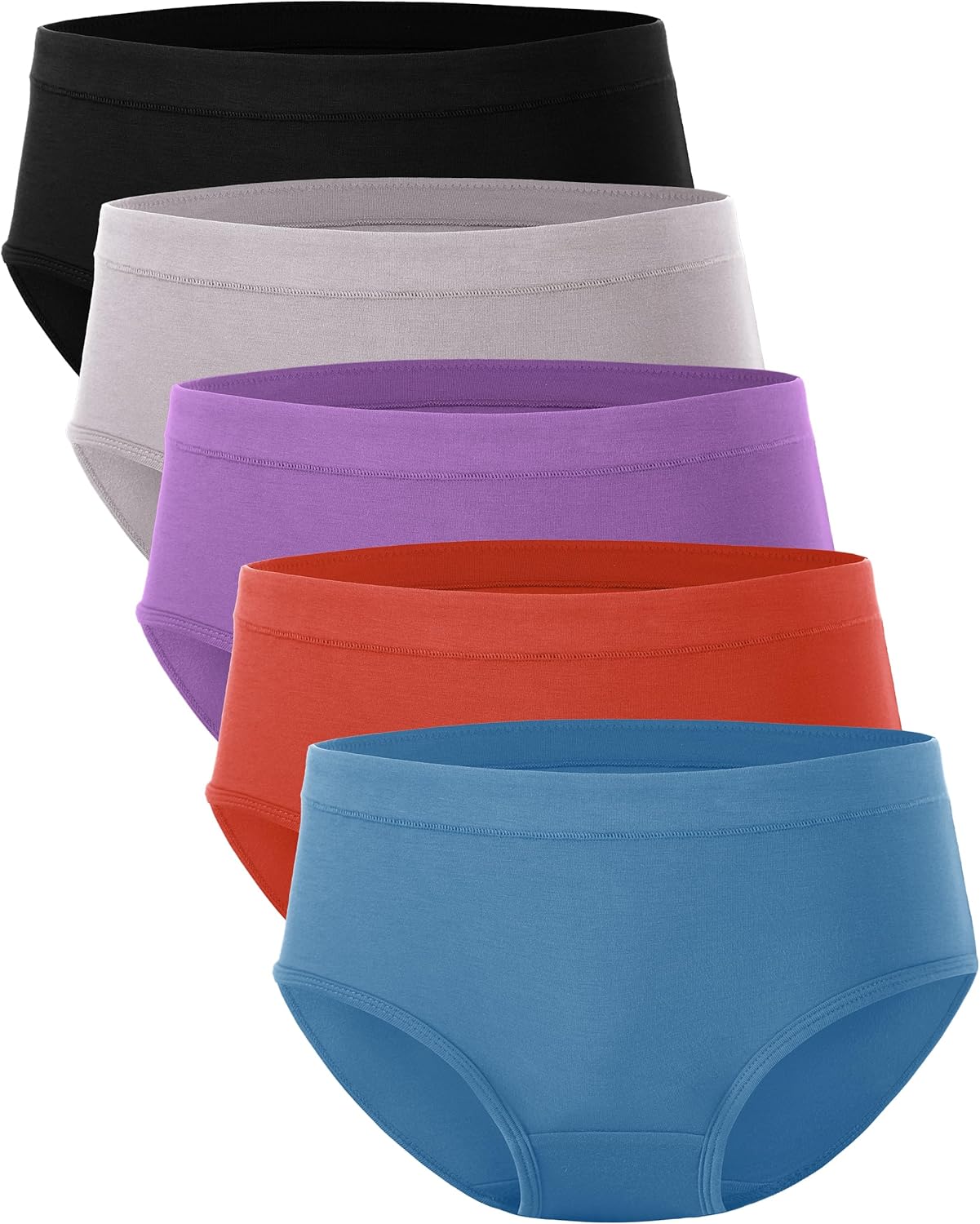 Bamboo Cool Womens Underwear - Soft, Breathable Briefs 5-Pack