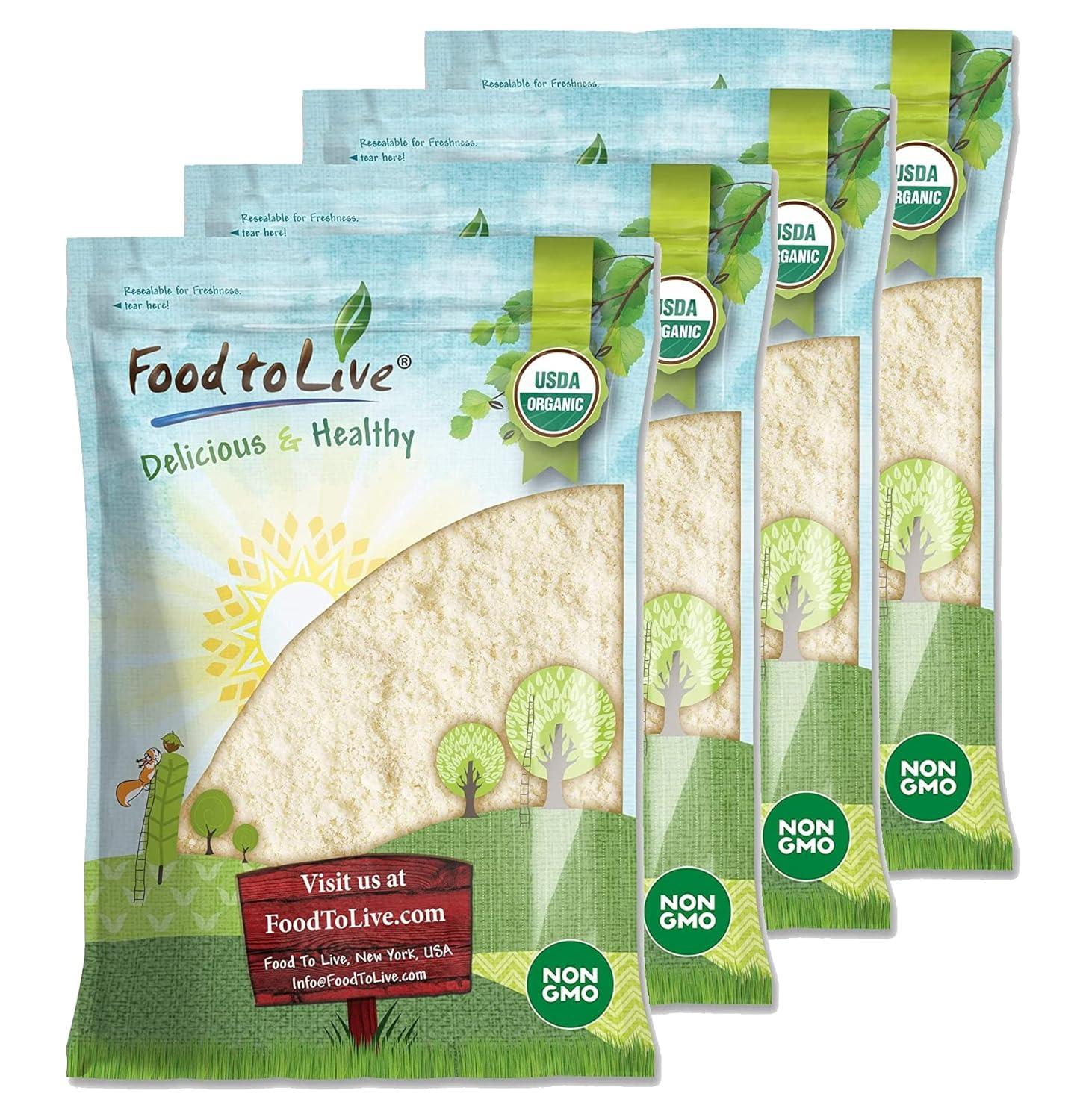 Organic Almond Flour - Extra Fine Blanched, Non-GMO, Keto Friendly