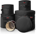 5-Piece Drum Case Set - Padded Drum Bags for Standard Kits