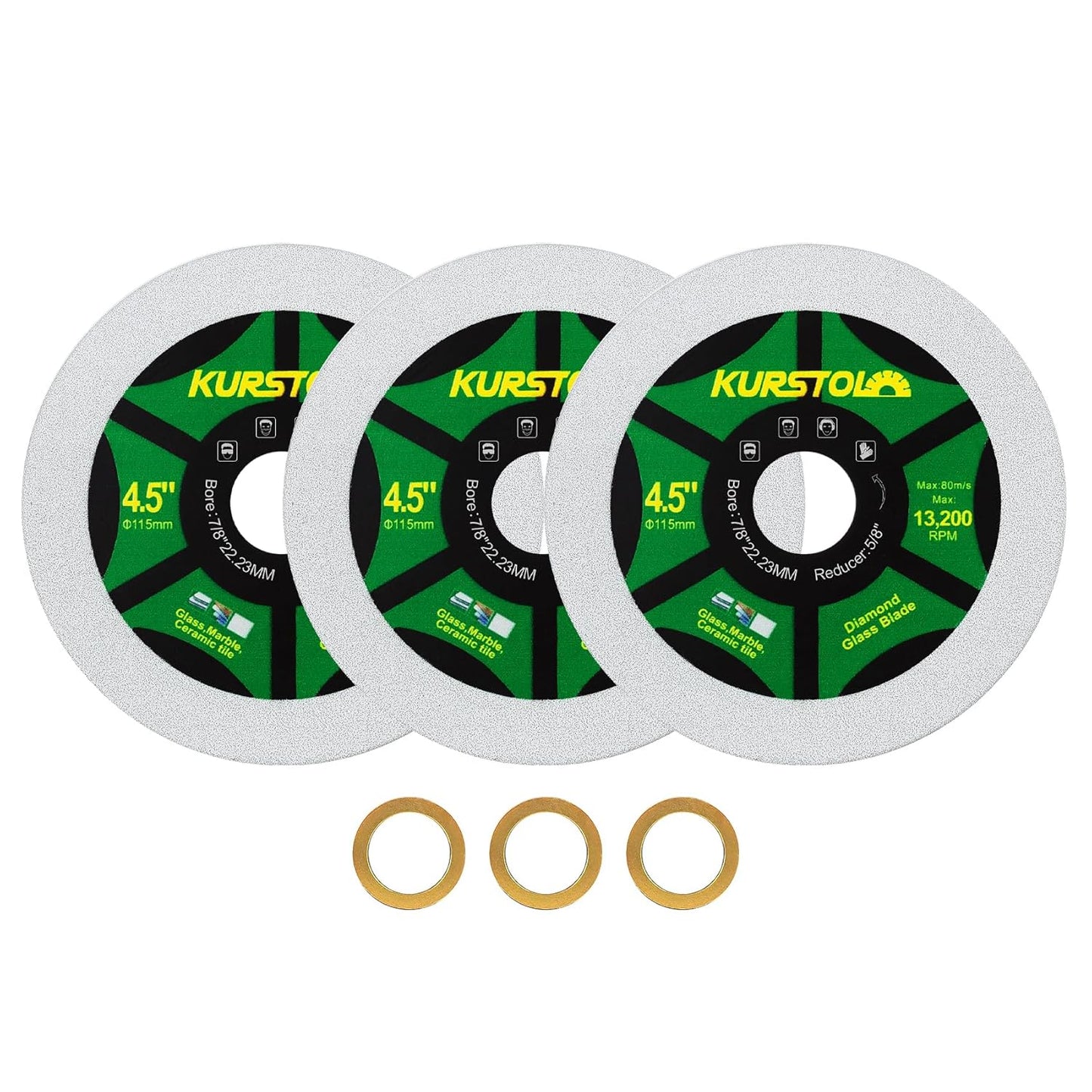 KURSTOL Diamond Glass Cutting Disc Set - Precision Cuts for Glass & More
