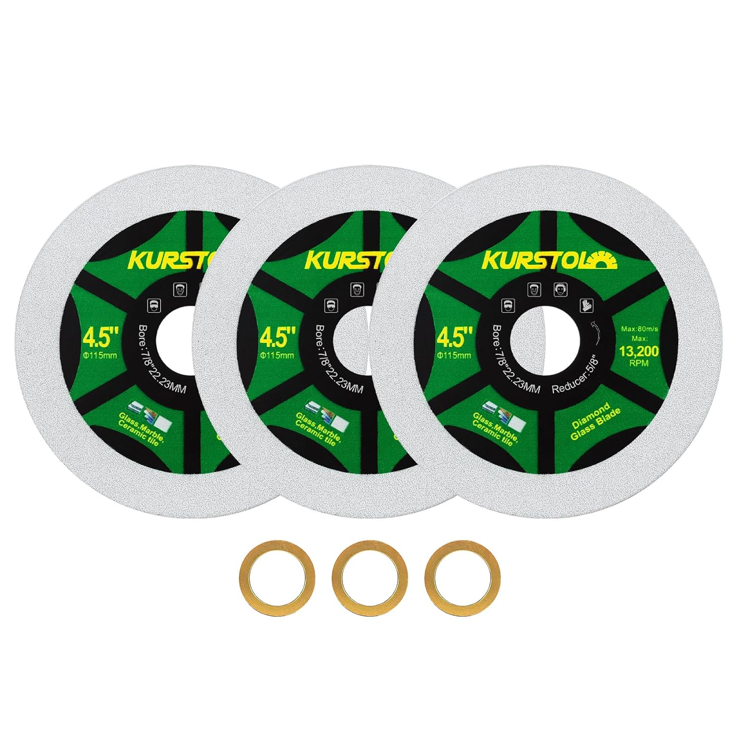 KURSTOL Diamond Glass Cutting Disc Set - Precision Cuts for Glass & More