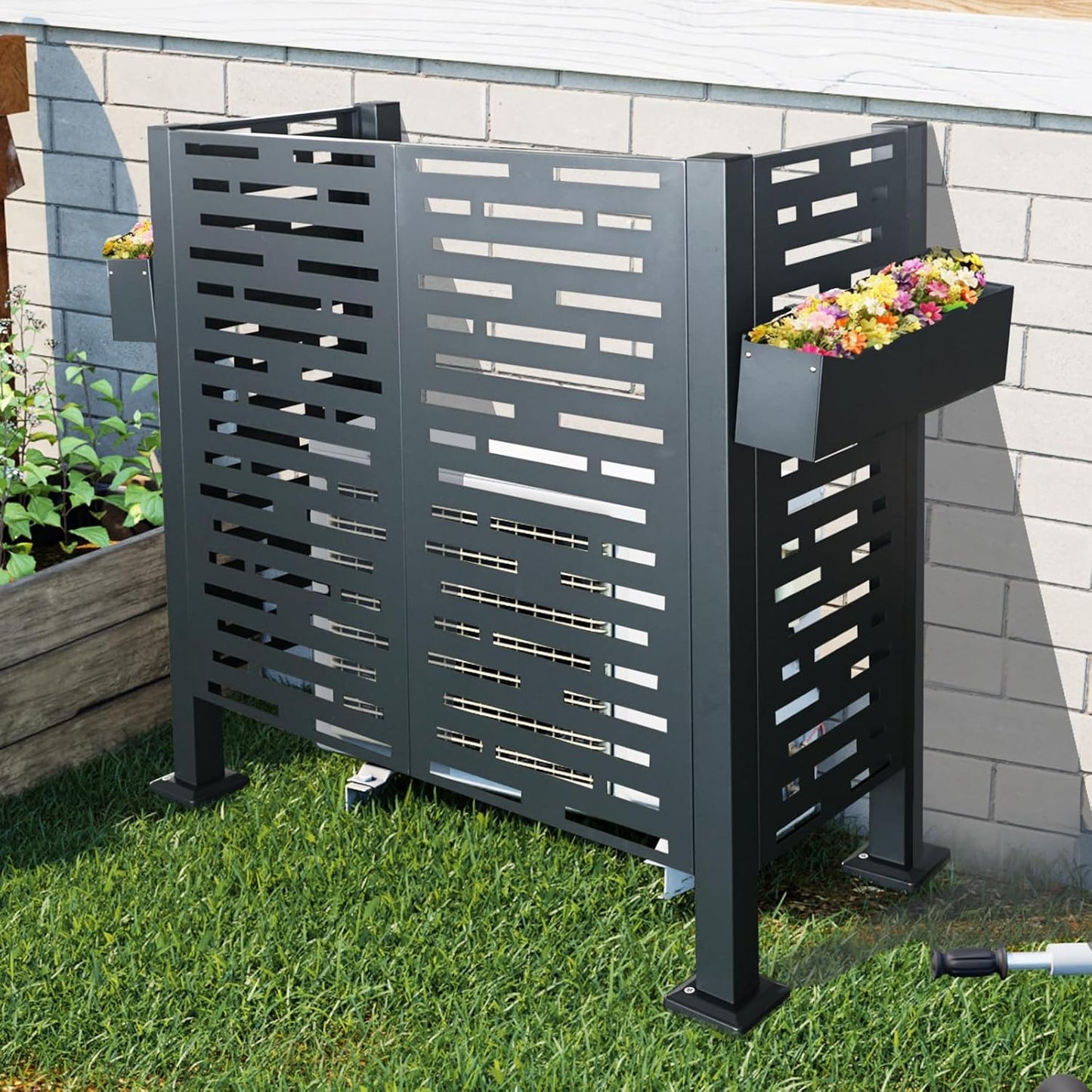 Metal Privacy Fence for AC Units