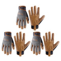 Leather Work Gloves Mens & Women - Durable Cowhide Palm Utility Gloves