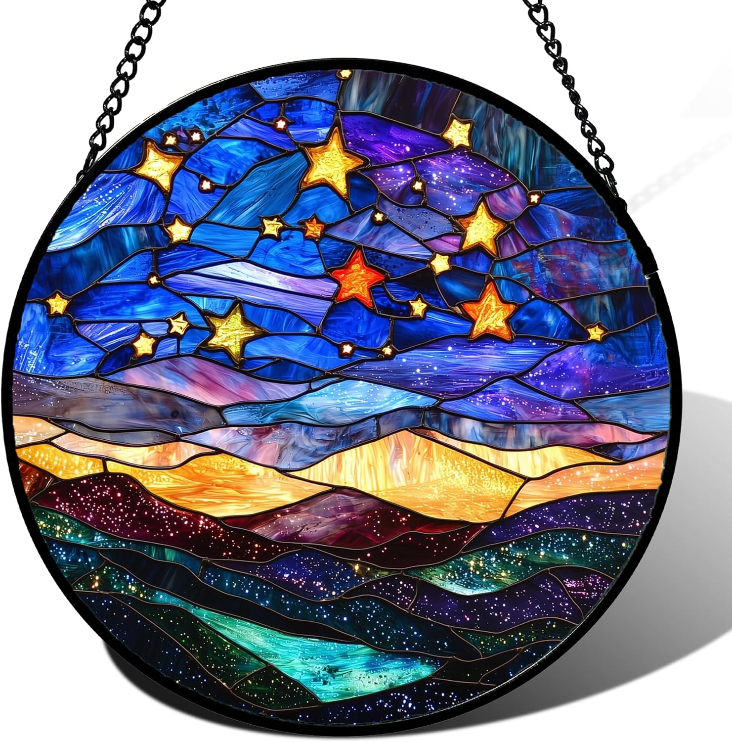 Stained Glass Window Hanging by JOSUMALY for Home Decor
