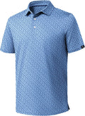 Men's Print Polo Shirt Short Sleeve Moisture Wicking - Casual Fit