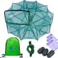32in x 10in Folded Fishing Bait Trap - Large Foldable Cage
