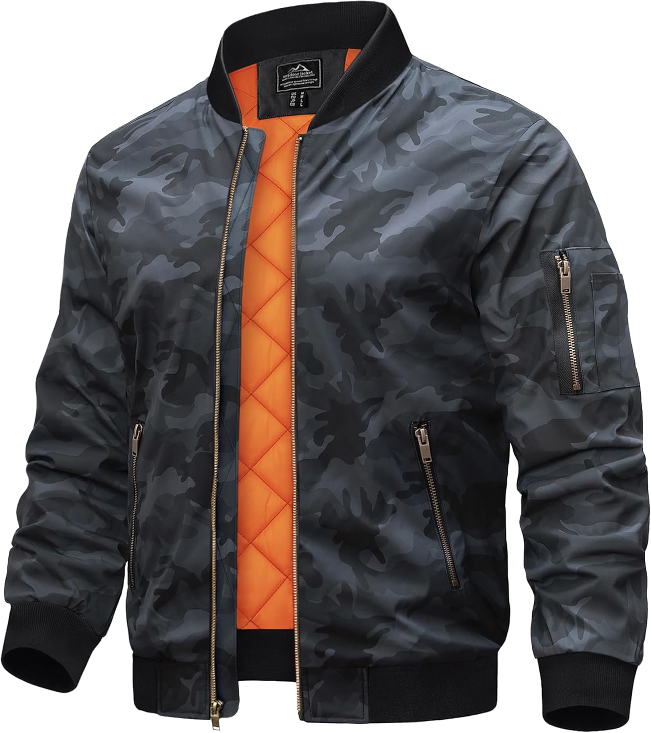 TACVASEN Men's Bomber Jacket - Stylish and Warm Windbreaker