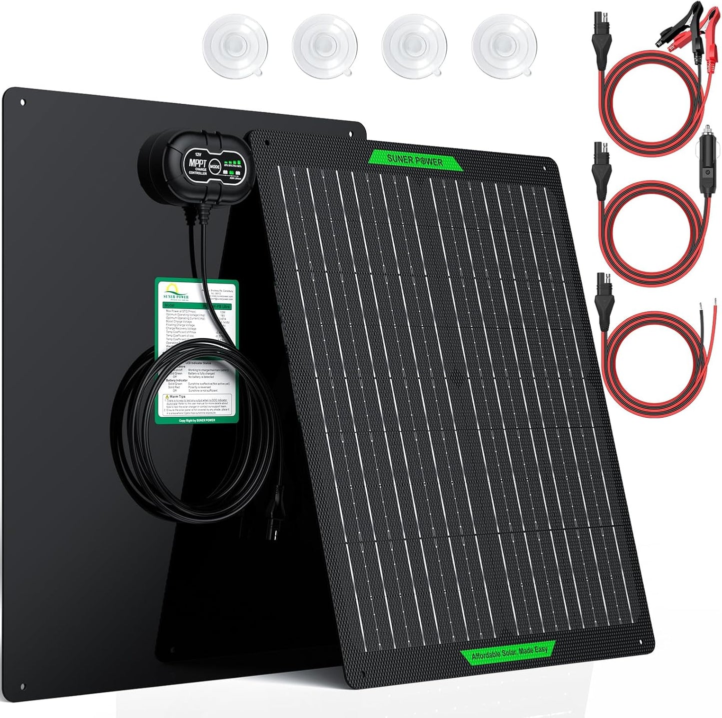 30W 12V Solar Battery Charger with Ultra-Smart MPPT Technology