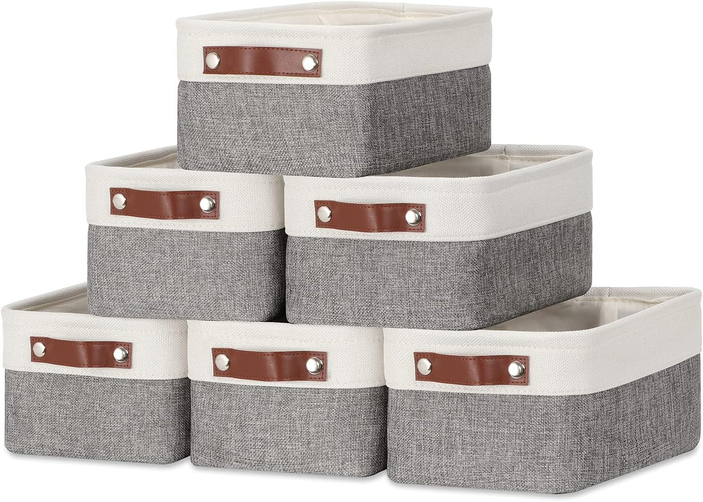DULLEMELO Small Storage Baskets 6 Pack for Home and Office