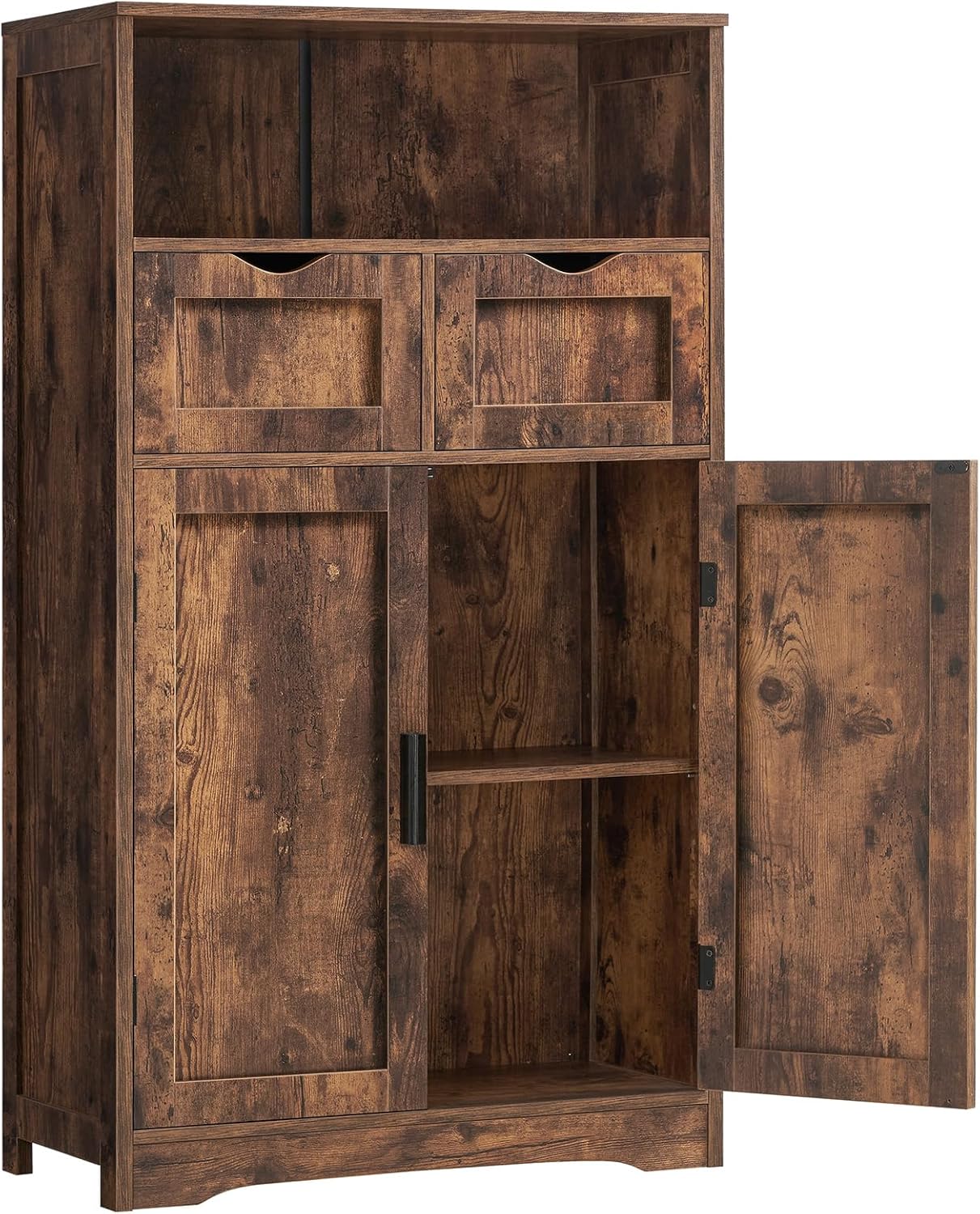 Iwell Storage Cabinet with 2 Drawers & Adjustable Shelves