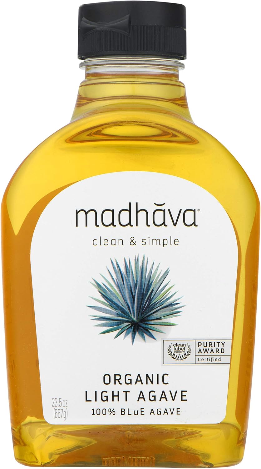 MADHAVA Organic Light Agave Nectar - Pure Natural Sweetener