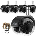 Lifelong Heavy-Duty Chair Casters for Any Floor - Set of 5