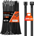 Rythcraft Heavy Duty 12 Zip Ties - 200 LBS Strength - Patented Design