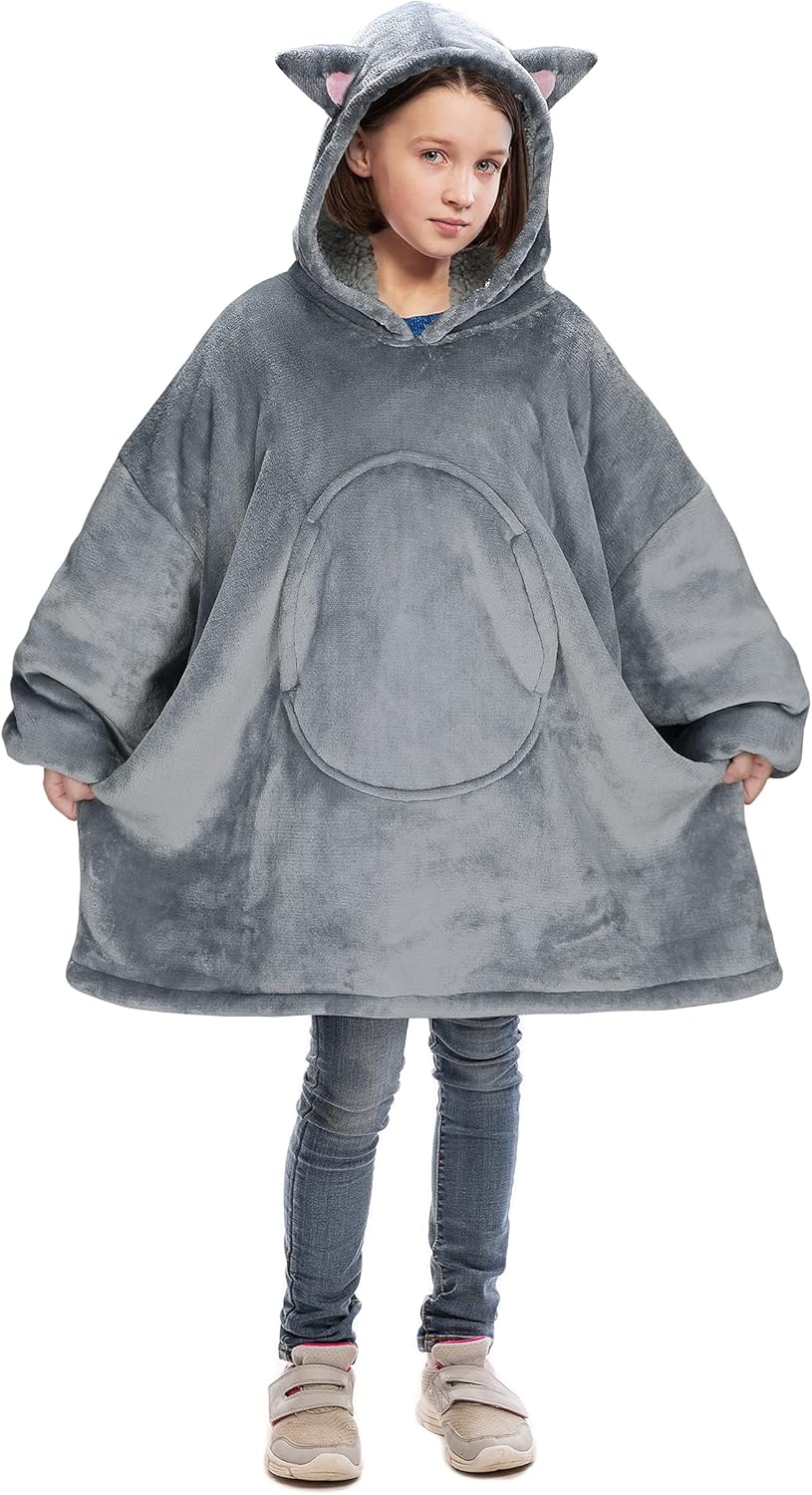 Catalonia Kids Blanket Hoodie - Cozy Sherpa Wear