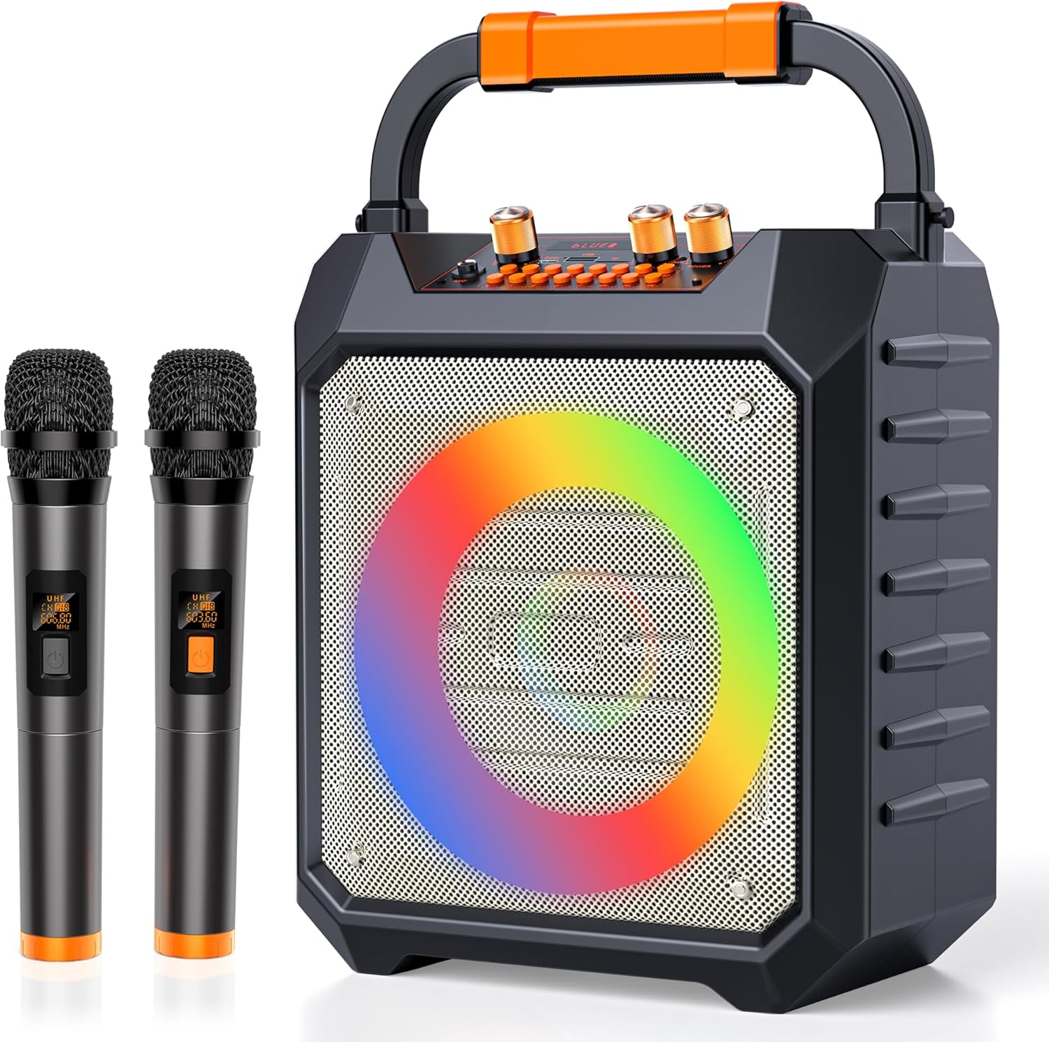 30W Portable Karaoke Machine w/ 2 Wireless Mics - Sing Your Heart Out Anywhere!