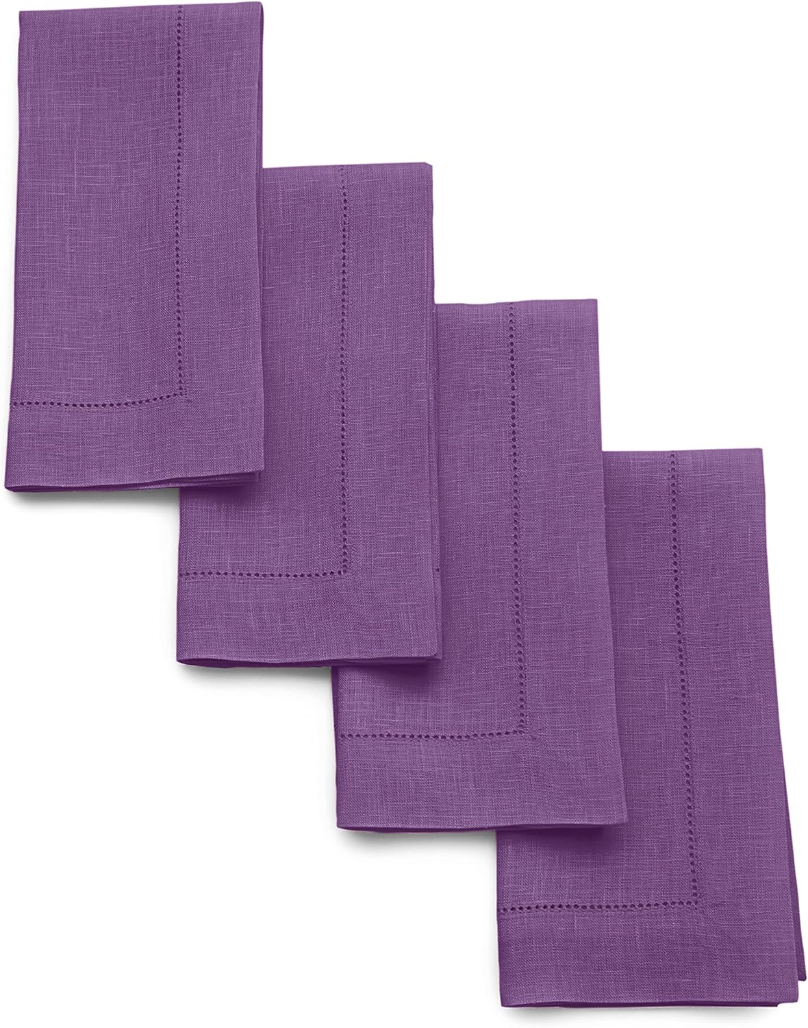 Purple Linen Napkins Set of 4 - 100% Pure Linen for Holidays