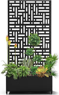 15.7in Tall Trellis Planter Box for Climbing Plants & Vines