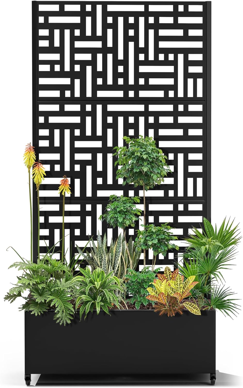 15.7in Tall Trellis Planter Box for Climbing Plants & Vines