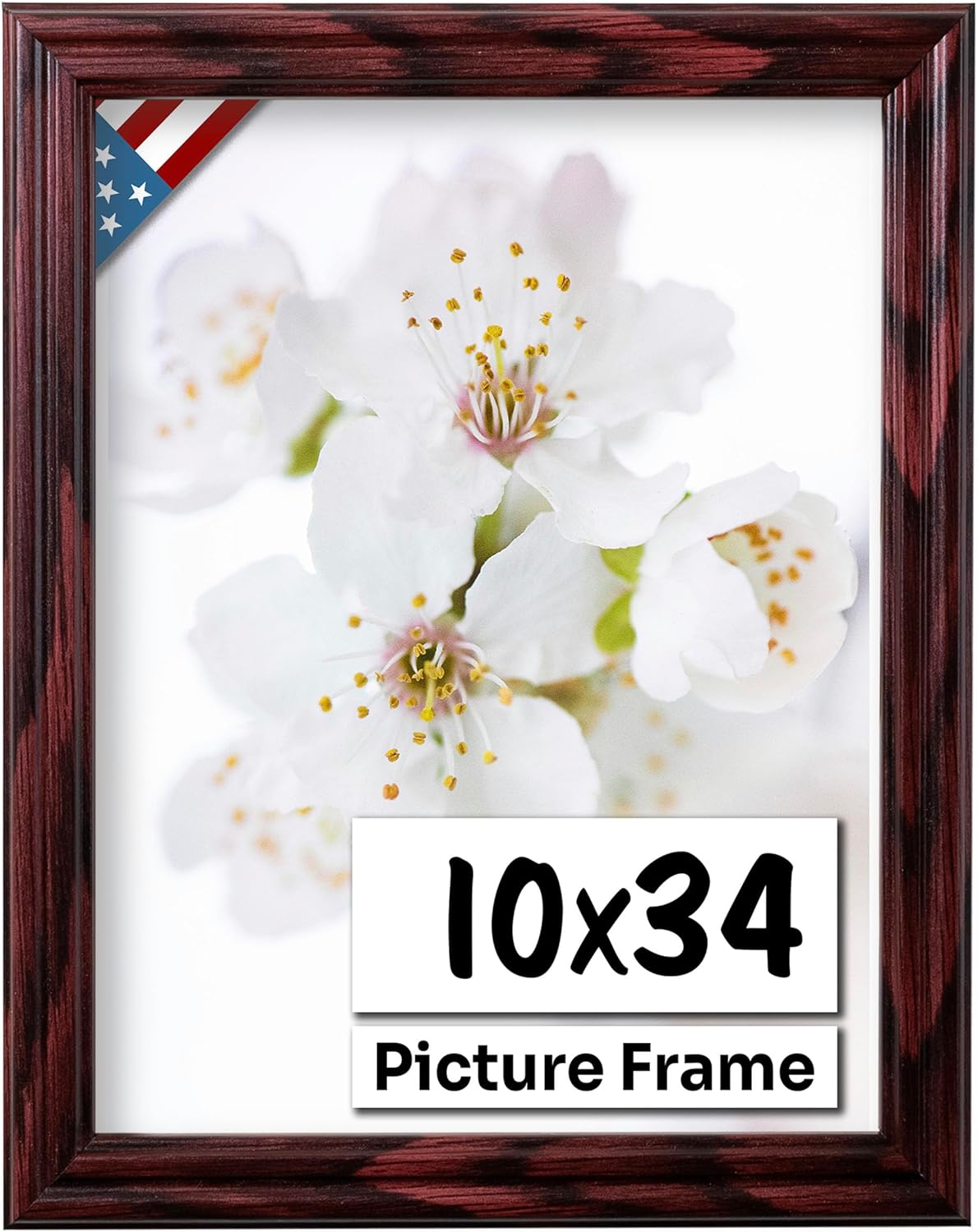 Cherry 10x34 Picture Frame - Handmade Solid Wood Wall Decor