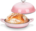 Bread Dutch Oven for Sourdough Baking 5.5 QT Pink - Enameled Cast Iron