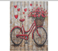 Valentine's Day Love Heart Rose Shower Curtain