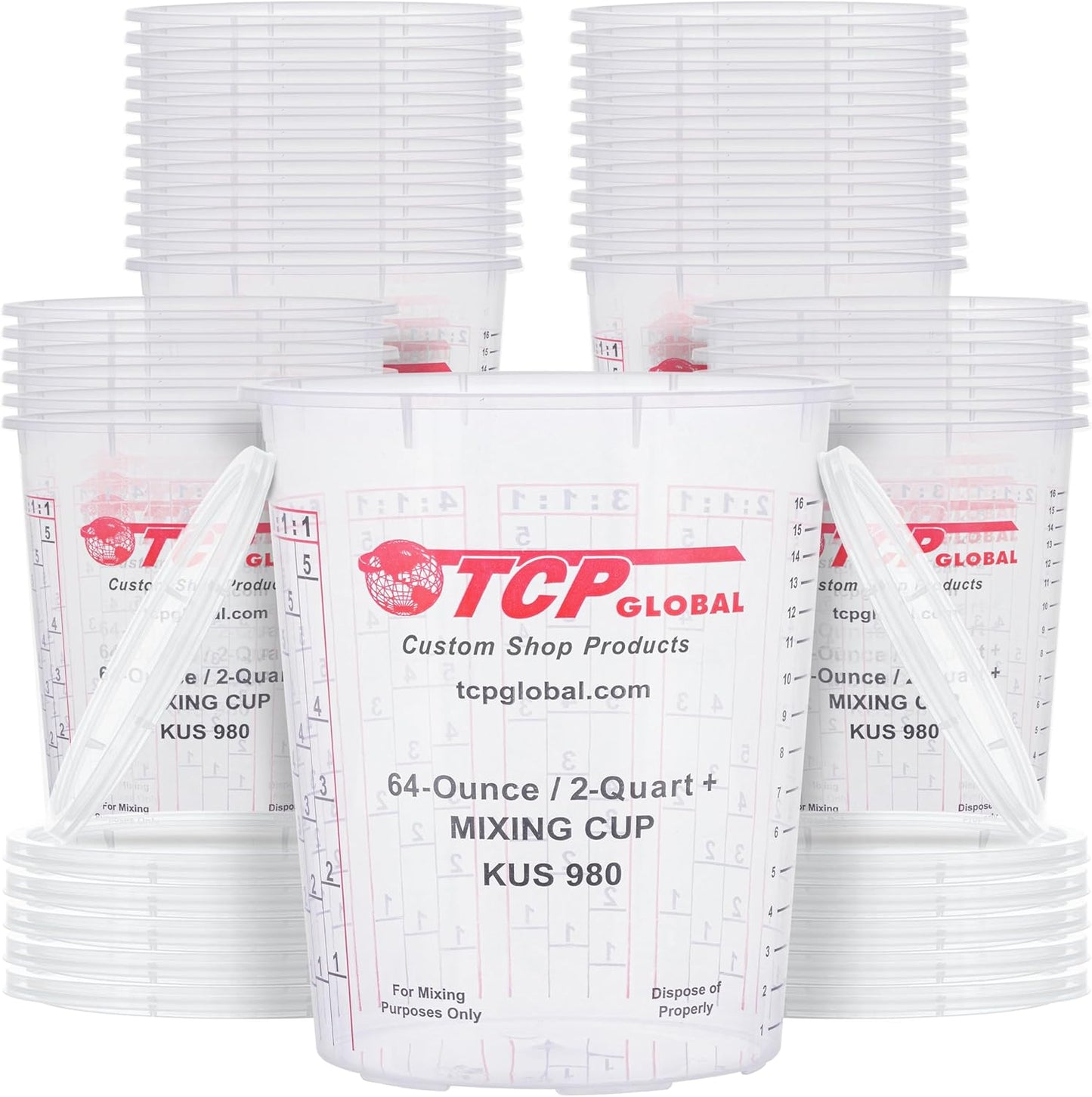 Custom Shop 64-Ounce Mixing Cups for Paint and Epoxy Resin