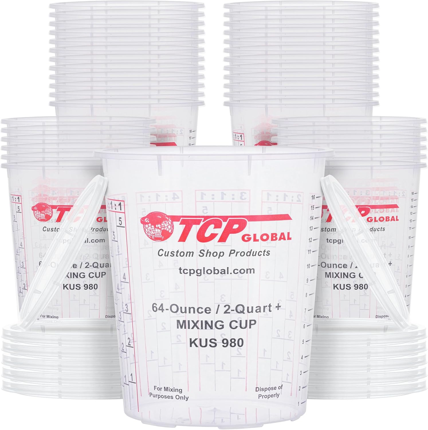 Custom Shop 64-Ounce Mixing Cups for Paint and Epoxy Resin