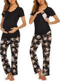 Ekouaer Womens Nursing Pajamas Maternity Breastfeeding Set - Soft