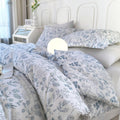 Blue Floral Comforter Set Twin/Twin XL - Soft Boho Botanical Bedding