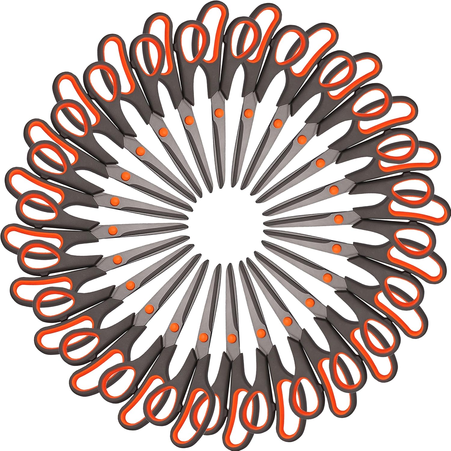 24 Pack Titanium Scissors - All Purpose 8 in Scissors for Crafts