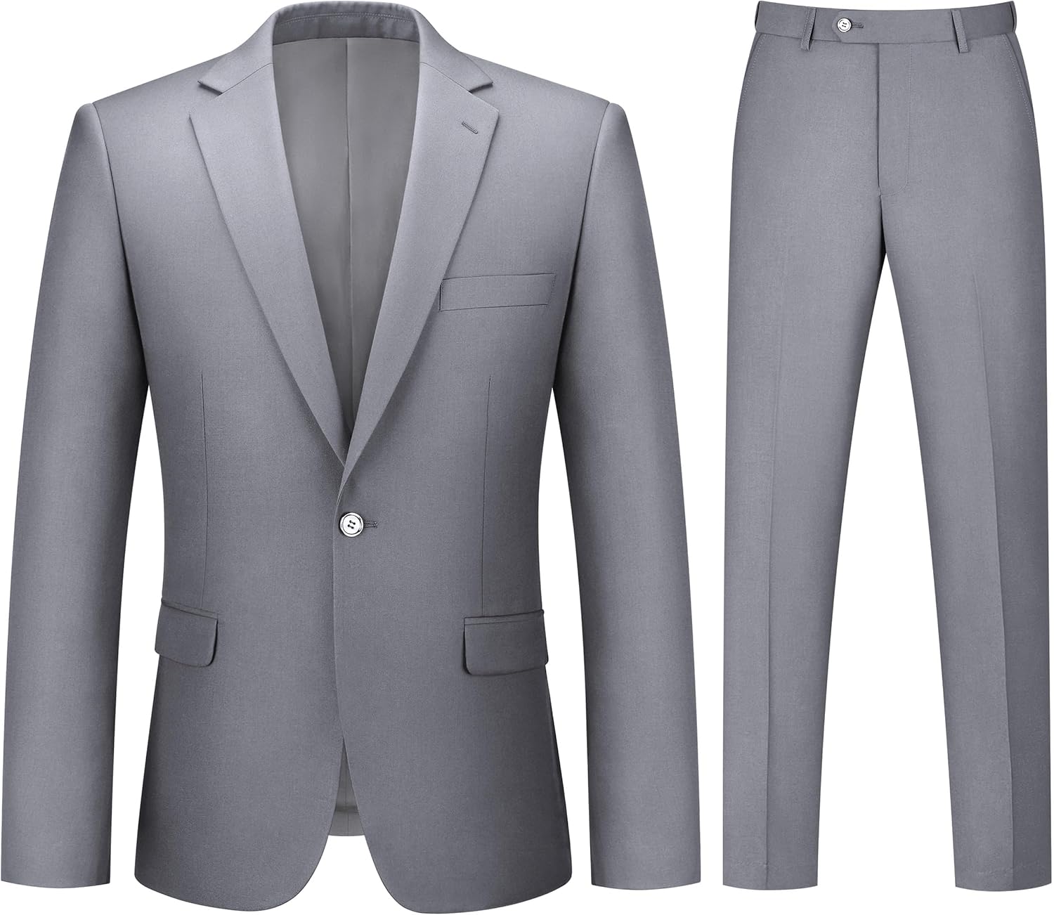 Mens Suit 2 Piece Slim Fit Tuxedo Set for Business & Weddings